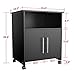 Topeakmart Rolling Collection Printer Stands Cart Storage Cupboard Black