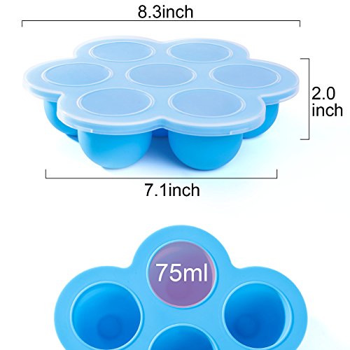 image for Pormasbenzer Silicone Egg Bites Molds with Lid for Instant Pot Accesso