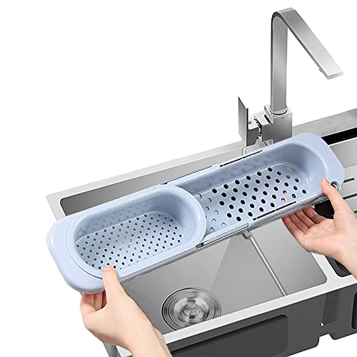 Telescopic Sink Holder, Expandable Kitchen Sink Organizer Rack Sponge
