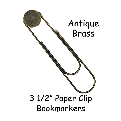 Bookmarker Paperclips with Pad - Pick Color (Qty 100, Antique)