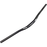 Wake 31.8mm MTB Mountain Bike Handlebar, Aluminum Alloy Mountain Bike Bicycle Riser Handlebar Extra Long 720/780mm with Paint Matte Surface (Black, 720mm)