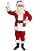 WHOBUY Men's Deluxe Santa Suit 11pc. Christmas Adult Professional Santa Claus Outfit Xmas XL