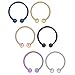 Ruifan 6PCS 316L Surgical Steel Non-Piercing Fake Faux Clip On Septum Nose Hoop Ring Body Jewelry Piercing Unisex 20 Gauge 5/16