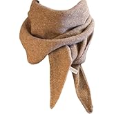 JOLILUNA Knitted Triangle Scarf for Women Thick Wool Head Scarf Y2k Bandana Downtown Girl Aesthetic Accessories