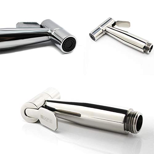 Premium Stainless Steel Handheld Bidet Sprayer for Toilet & Cloth Diaper Sprayer Set with Leak Proof Extra Long Hose- Cleaning & Personal Hygiene Spray- Bathroom Hand Held Bidet Shattaf Kit, by Bixfe - Thumbnail 4