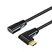 HDMI 2.0 Extension Cable, CableCreation 6 Feet Left Angle 90 Degree Vertical Left 4K(60Hz) HDMI 2.0 Male to Female Cable, 3D Video, Ethernet, Audio Return Channel, Black primary