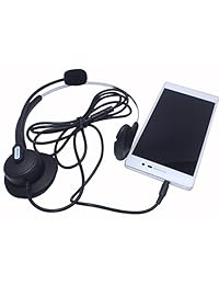 comdio Corded teléfono celular con cancelación de ruido flexible Micrófono diadema para el iPhone Samsung, LG, HTC Blackberry Huawei ZTE Cell Phone & más Android teléfonos con Jack de auriculares de 3,5 mm