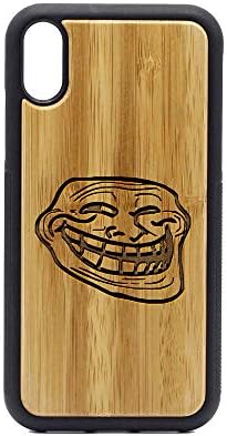 Troll Face Meme - iPhone Xr Case - Bamboo Premium Slim & Lightweight Traveler Wooden Protective Phone Case – Unique, Stylish & Eco-Friendly - Designed for iPhone Xr