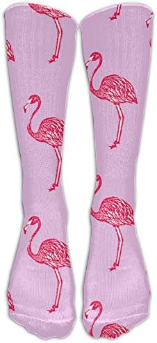 Unisex Pink Flamingo Together Athletic Socks Stockings Tube Socks