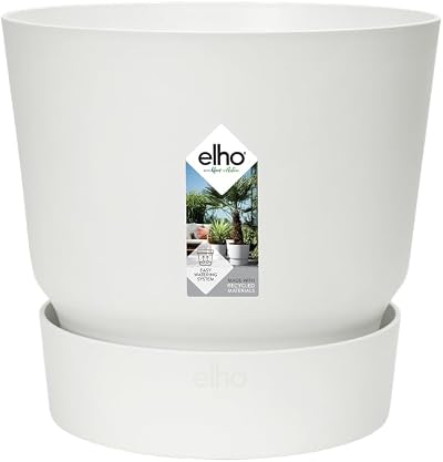 elho Greenville Round 20 Flower Pot with Integrated Water Reservoir White