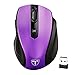VicTsing mm057 2.4G Wireless Portable Mobile Mouse Optical Mice with USB Receiver, 5 Adjustable DPI Levels, 6 Buttons for Notebook, PC, Laptop, Computer, MacBook - Purple