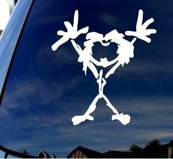 Pearl Jam Stick man Stickman sticker Decal (Choose color) Vinyl diecut WHITE