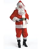 Halco Holidays Complete Santa Claus Christmas Suit, 10 Pieces, Standard 50-56 Size