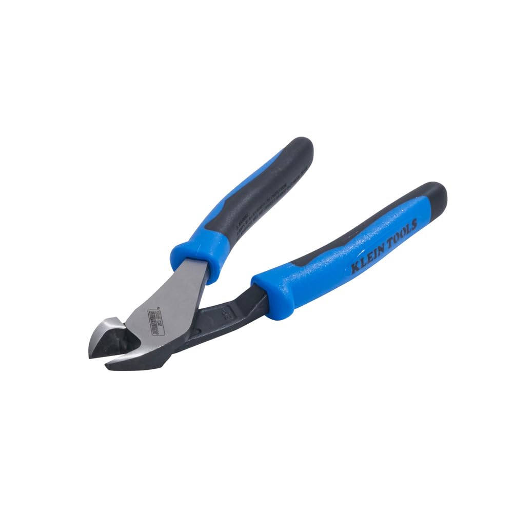 KLEIN TOOLS J2000-48 Pliers, Made in USA, Diagonal Cutting Pliers with Angled Head, Heavy-Duty to Cut ACSR, Screws, Nails, and most Hardened Wire, 8-Inch