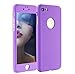 iPhone 7 Plus 5.5 Inch Full Body Hard Case-Auroralove Purple 360 Degree Full Protective Slim Sleek Front Back Case for iPhone 7 Plus 5.5 Inch with Tempered Glass Screen Protector