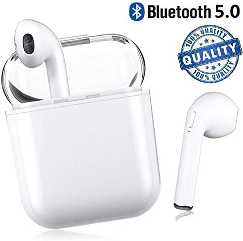 Heloise Landi Bluetooth Headset, Wireless Headphones Bluetooth 5.0 Stereo Hi-Fi Sound IPX5 Waterproof 24H Playtime Wireless Earphones with 3500mAH Charging Case,for Apple Airpods Android/iPhone