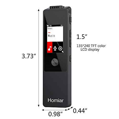 Digital Voice Recorder,16GB Audio Recorder Dictaphone,Audio Recorder Device with MP3 Player,Playback,Upgraded Voice Activated Recorder/Operated Recording for Lectures (Black)