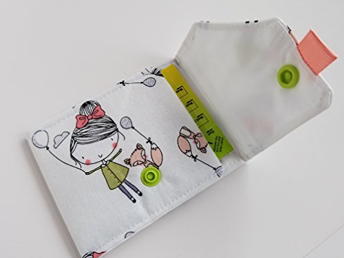 Birth Control Case Sleeve with Snap Closure and Optional Keychain Clip -Cute girl