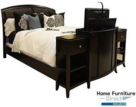 Amazon Com Home Furniture Direct Tyler Espresso King Bed With Tv