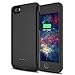 Battery Case for iPhone 5 5S Se, Paisue 4000 mAh iPhone 5s Battery Case Portable Ultra Slim Rechargeable Extended Charging Case for iPhone 5/5S/SE Power Protective Charger Case-Black