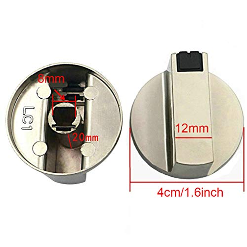 Rolin Roly Gas Stove Knobs Cooker Control Switch Replacement Accessories for Kitchen Cooker Gas Stove Oven Cooktop Ordinary metal (C)