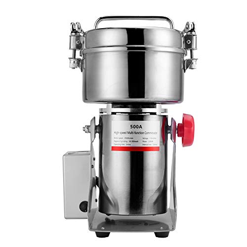 APWONE 500gram Electric Spice Grinder Powder LCD Digital Stainless Steel Ultra Grinder Machine Pulverizer for Kitchen Herb Spice Pepper Coffee Corn