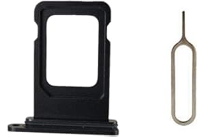 MEEFIX SIM Card Tray Holder Slot Replacement with Open Eject Pin for iPhone 11 (6.1 inch) (Black, Single SIM)