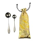 Coffee Scoop Long Handle Measuring Spoons 1 Tbsp and 1/3 Tbsp Set of 2 with Organize Bag