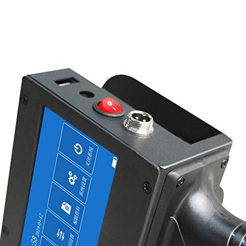 PEKOKO 25.4mm Handheld Inkjet Printer with Solvent Quick Dry Ink for Marking up to one-inch Tall Logos, barcodes, Letters, Numbers, and Symbols on Any Substrate