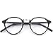 GQUEEN Fashion Fake Glasses Non Prescription Glasses Matte Black, Retro Round Oval Frame Metal Bridge UV400,201565