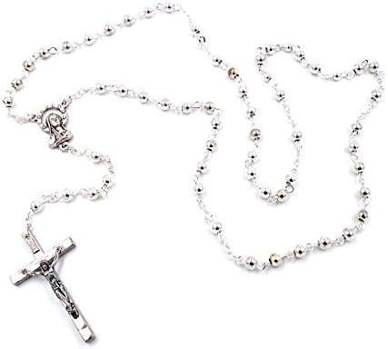 Small "First Communion" Silver Rosary by J.C. Walsh &amp; Sons- Made In Ireland