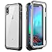 ATOP iPhone Xs Max Case, Full-Body Rugged with Built-in Screen Protector with Kickstand Thin Clear Bumper Case for iPhone Xs Max 6.5 Inch 2018 (Black/Clear)