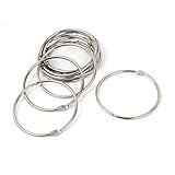 Uxcell Metal Loose Leaf Binder Locking Rings Keyring 3.5-inch Inner Diameter, 10 Pieces (a16031400ux2055)