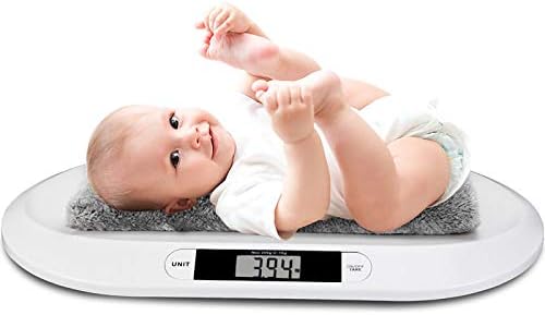 Haiteku ベビースケール デジタル 赤ちゃんの体重計 kgまで 乳児用体重計 多機能幼児用体重計 ペット用体重計 ホールド機能付き乳児用体重計 巻き尺付き 身長を測れる 娘 息子用 授乳 多機能 風袋機能付き 表示固定 軽量薄型 ベビー体重計 最小表示10g 10g単位