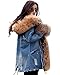 Aofur Plus Size Women's Long Hooded Parka Coat Warm Winter Overcoat Faux Fur Collar Qulited Jacket
