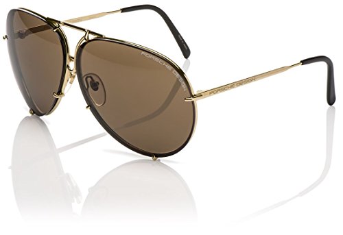 Porsche Designs Sunglasses P8478 A Light Gold Brown Light Blue with Silver Mirror 60 10 135