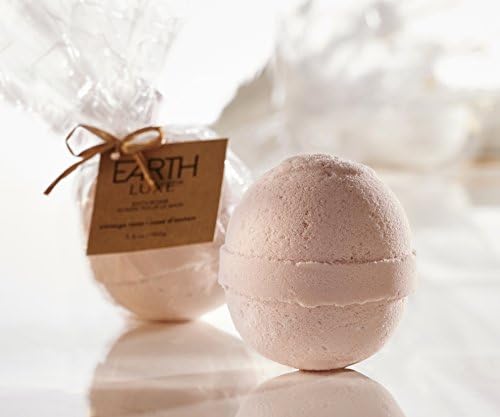Earth Luxe Vintage Rose 5.6 Ounce Nourishing Coconut Oil Bath Bomb 2 Pack