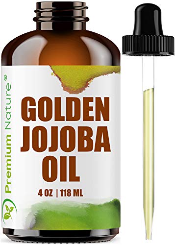 Jojoba Hair Face Carrier Oil - Pure Cold Pressed Unrefined Natural Serum Essential Oils Mixing Facial Skin Cuticle Lip Nail Moisturizer Frizzy Hair Growth Acne Scar Treatment Strechmark Remover...