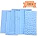 Xgood 6 Pcs Fondant Impression Mat Set Cake Decor Mold Set-Embossed Tree Bark/Flower/Cobblestone Texture Design Sugarcraft Decor Tool for Cupcake Top Decoration