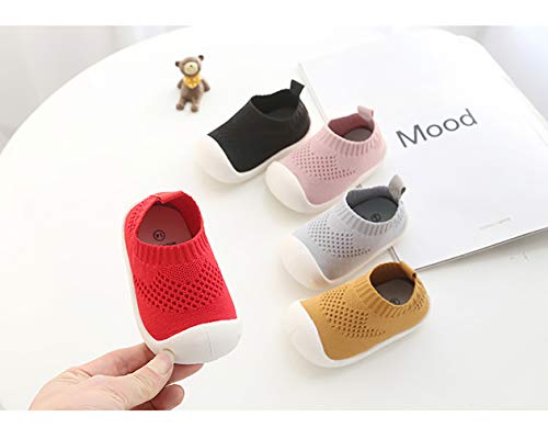 DEBAIJIA Baby First-Walking Shoes 1-4 Years Kid Shoes Trainers Toddler Infant Boys Girls Soft Sole Non Slip Mesh Breathable Lightweight TPR Material Slip-on Sneakers Outdoor