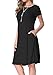 levaca Womens Summer Loose Swing Casual T-Shirt Midi Dress