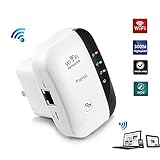 WiFi Extender Wireless-N WiFi Router Range Extender Signal Booster Amplifier Wi-Fi Repeater/Router 802.11n/g/b Easily Set Up 2.4GHz Mini AP Router Signal Booster by Aivake(300M-New Chip)