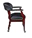 Regency Ivy League Captain Chair with Casters, Black