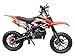 DR-X Holeshot Kids Mini Dirt Bike Gas Power 2-Stroke 50cc Motorcycle Off Road Motorcycle Pit Bike, Fully Automatic Transmission, Red