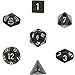 Polyhedral 7-Die Translucent Dice Set - Smoke with White