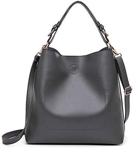 Womens Bucket Handbags Soft PU Leather Shoulder Bags and Purses