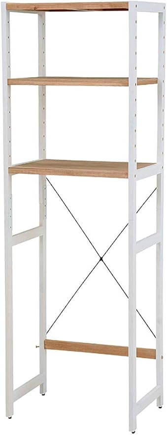 Amazon Co Jp 冷蔵庫ラック キッチンラック キッチン収納 すきま収納 スリム 木製 幅56cm アジャスター付 アンティーク ナチュラル ホワイトウォッシュ ドラッグストア