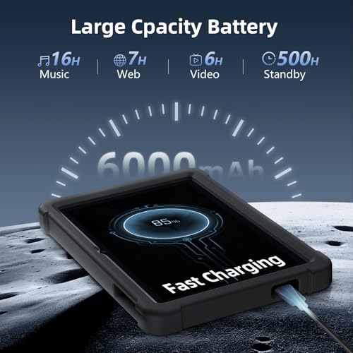 HUIHUANG Tablet 10 Inch Android 16 Tablet, 32GB RAM 128GB ROM, 1TB Expansion, T7280 Octa-Core, Tough Tablet Large Capacity Battery, Dual Camera, 5G/2.4G WiFi, Bluetooth 5.2, GPS - Black (Black)