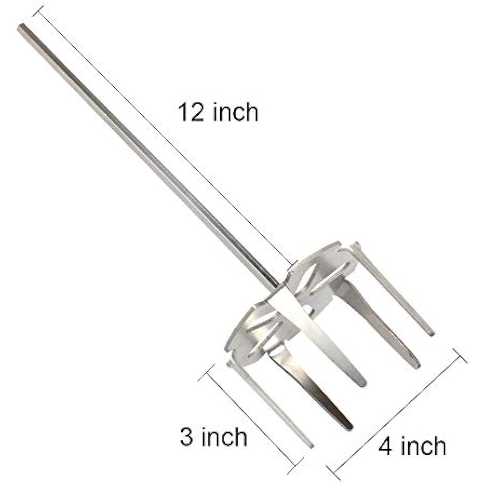 4 Inch Stainless Steel Meat Shredder Pork Puller Drill Attachment BBQ