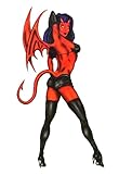 Naughty Devil Girl with Wings Temporary Body Art Tattoos 2.5